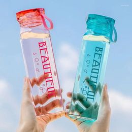 Water Bottles 350/550ml Glass Bottle Korean Sports Portable Leakproof Travel Carrying For Drinkware Outdoor Student Cup