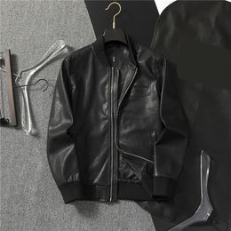 2024Men's jacket short jacket famous designer jacket black windproof leather jacket punk zipper cardigan jacket men's jacket