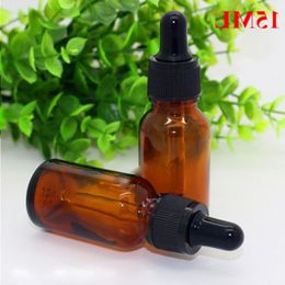 624Pcs/Lot 15ml Eliquid Glass Amber Bottles with Pipette Tube 05OZ Essential Oil Glass Dropper Bottles 15 ml Vqjvr