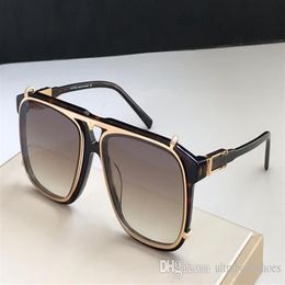 The latest selling popular fashion mens designer sunglasses square luxury plate metal combination frame top quality UV400 lens wit319S
