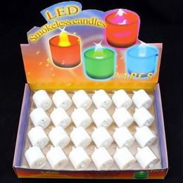 Led Candle LED Smokeless flameless Battery Amber Tea Light Wedding Birthday Party Romantic Valentine's Day Christmas Decorati291c