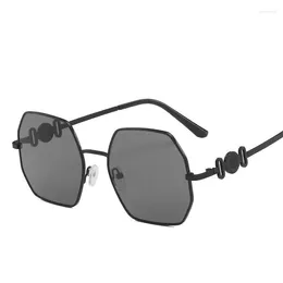 Sunglasses Vintage Retro Style Men Women Sunglass Polygon Shape Metal Frame Stylish Designer High Quality Female