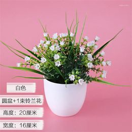 Decorative Flowers Nordic Ins Wind Creative Simulation Flower Succulent Plants Green Fake Potted Small Decoration Of Indoor Living Room Bons