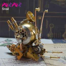 3D Puzzles DIY Punk 3D Metal Puzzle Brass Stainless Steel Mechanical Assembly Animal Insect Snail Model Kit Gift Personalised Toy YQ231222