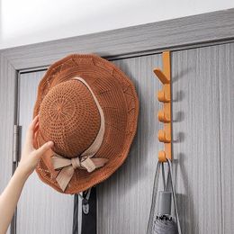 Hooks Over The Door 5 Home Clothes Hanger Rack Bathroom Organiser Coat Hat Bags Rails Towel