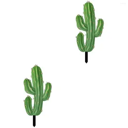 Decorative Flowers 2x Ground Inserted Decor Lawn Ornament Landscaping Decoration Garden Adornment