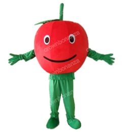 2024 New Red Apple Mascot Costumes Halloween Cartoon Character Outfit Suit Xmas Outdoor Party Festival Dress Promotional Advertising Clothings