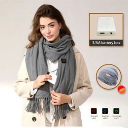 Imitation Cashmere Unisex Electric Heated Scarf Three Speed Adjustable Washable Winter Outdoor Warm 231222