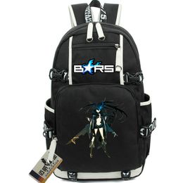 Black Rock Shooter backpack BRS daypack Noitamina school bag Cartoon Print rucksack Casual schoolbag Computer day pack