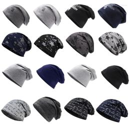 Berets Slouchy Cotton Winter Warm Skull Hat Knitted Beanie Y2k Accessories DXAA