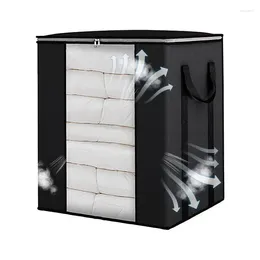 Storage Bags Clothing Bins Clothes Blanket Foldable Organizer Box Large Organizing With Clear Window