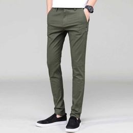 Men's Jeans Lightweight Casual Pants Men Slim Fit Classic Stretch Trousers for Men Spring Autumn Joggers Solid Army Green Pants Male J231222