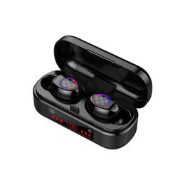 Earphones V7 Wireless Bluetooth Earbuds V5.0 TWS Portable Headphones Sports Stereo Music Waterproof HD Call Noise Reduction Headset With LED