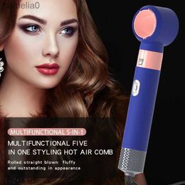 Hair Curlers Straighteners Dropship 5 In 1 Hot Air Styler Set Electric Hair Dryer Hot Comb Brush Curling Iron Hair Styling Tools For sL231222