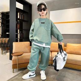 Clothing Sets Boys Spring Sports Hoodie Set And Autumn Teenagers Leisure Loose Sweatpants T-shirt Children's Clothes