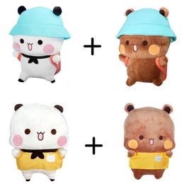 In Stock Bubu And Dudu Panda Plush Cute Cartoon Panda Bear Doll Kawaii Stuffed Soft Pillow Toy Birthday gift 231221