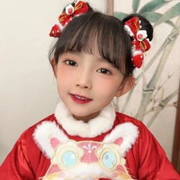 Hair Accessories Costume Headwear Year Red Hairclip Hanfu Headdress Princess Tassel Clip Flower Hairball Chinese Style