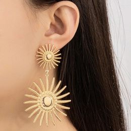 Stud Earrings Europe And America Fashion Trend Exaggerated For Women Creative Sun Styling Holiday Gift Party Jewellery Daily Wear 2023