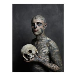 Paintings Zombie Boy Rico Rick Genest Poster Painting Home Decor Framed Or Unframed Photopaper Material