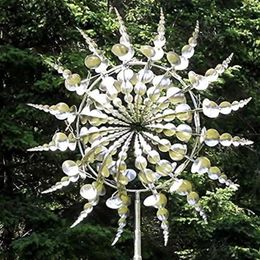 Solar Lamps 2021 Unique And Magical Metal Windmill Outdoor Dynamic Spinners Wind Power Catchers Exotic Yard Patio Lawn Garden Deco294x