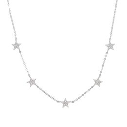 925 sterling silver star necklace micro pave cz cute lovely star charm delicate minimal fine silver chain choker charming necklace274k
