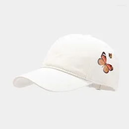 Ball Caps Four Seasons Cotton Butterfly Pattern Casquette Baseball Cap Adjustable Snapback Hats For Men And Women 18