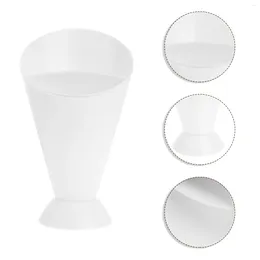 Dinnerware Sets 3 Pcs Plastic Containers French Fires Holder Salad Cup Ketchup Cone Fries White