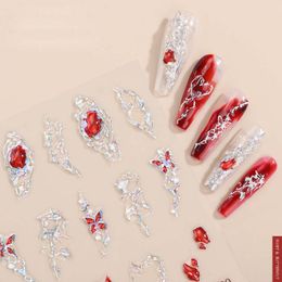 Christmas Nail Art Stickers Snowflake Christmas Tree Nail Decals 5D Embossed Nail Stickers Light String French Nail Tip Xmas Nail Design