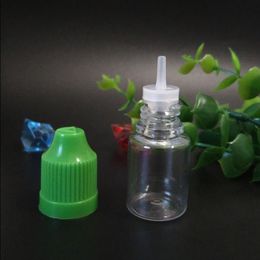 4000Pcs/Lot 5ml Juice Empty Bottles Plastic Needle Dropper PET Clear Bottles Child Proof Colorful Caps For E Liquids Oil Gvolt