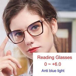 Transparent Square Eyeglasses Women Anti Glare Blue Light Reading Glasses Luxury Designer Red Optical Spectacles Frame Sunglasses295Q