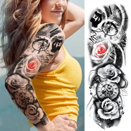 New full arm waterproof tattoo Decal beauty lion big sticker