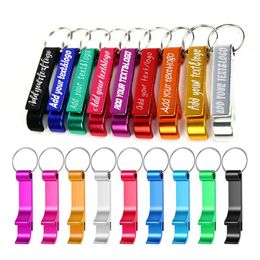 50Pcs Personalized Bottle Opener Key Chain Engraved Wedding Favors Brewery el Restaurant Party Private Gift Baptism 231221