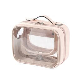 Storage Waterproof Cosmetic Bag Double Layered Makeup Brush Storage Multifunctional Large Capacity Lady Travel Clear Makeup Bags 231221