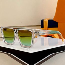 Men Luxury sunglasses Z1811E Fashion Classic transparent frame dazzling Colour lens Mens male Designer Sun Glasses Driving Vacation289H