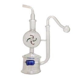 Windmill Glass Bubbler Water Pipes Hookah Bong Bubble Smart Recycle Filter 10mm 14mm Joints With Oil Burner ZZ