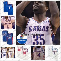 Jam Customised 2022 Kansas Jayhawks Basketball Jerseys #0 Marcus Garrett Frank Mason 1 Devon Dotson 12 Kelly Oubre 22 Wiggins 35 Azubuike Men