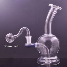 Bongueira de vidro mais barata Bonganchas de 14 mm Reciclador fêmea Dab Rig Rig Bong garrafa grossa Dab Rig Water Bongs com tubos de queimador de óleo de vidro macho