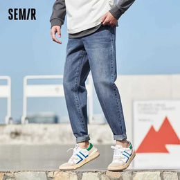 Men's Jeans SEMIR Jeans Man 2021 Summer New Tapered Trousers Loose Old Pants Trend Personality High Street Trend Brand Demin J231222