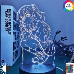 Night Lights Led Light Anime Charlotte Nao Tomori For Bedroom Decor Birthday Gift Lamp Drop241U