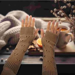 Knee Pads Womens Warm Gloves Half Finger Sleeve For Teen Girls Mittens Thicken Outdoor Miss