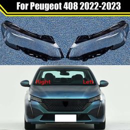 Auto Lamp Housing Headlamp Clear Shell for Peugeot 408 2022 2023 Car Front Headlight Lens Cover Transparent Lampcover Lampshade