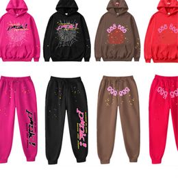 Designer Red Spider Youth Pullover Printed Tracksuit 555555 Mens and Womens Hoodie Web Jacket Sweatshirt Spider 555 Multi-color Z6