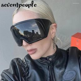 Sunglasses Oversized Punk Women Designer Sports Sun Glasses For Men Fashion One Piece Sunglass Outdoor Sport Goggle