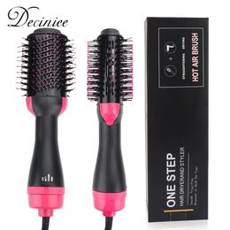 1000W Hair Dryer Air Brush Styler and Volumizer Hair Straightener Curler Comb Roller One Step Electric Ion Blow Dryer Brush 231221