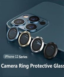 Camera Lens Protector For iPhone 14 13 12 Pro Max Metal Ring Glass cameras Full Cover phone Protective Cap2954112