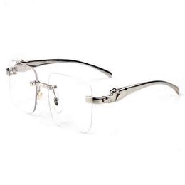 mens designer sunglasses for women fashion buffalo horn glasses woman man sunglasses leopard eyeglasses rimless eyewear Lunettes268M