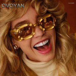 Sunglasses OVOYAN Y2K Punk Women Dopamine Candy Colours Eyewear Women/Men Luxury Desinger Vintage Glasses Lentes De Sol Mujer