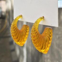 Hoop Earrings FishSheep Trendy Acrylic Colourful Irregular For Women Geometric Transparent Heart Summer Party Jewellery