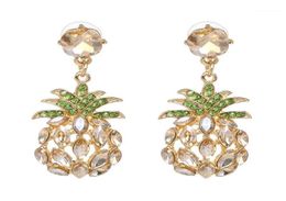 Qiaose Crystal Rhinestone Pineapple Dangle Drop Earrings for Women Fashion Jewelry Boho Maxi Collection Earrings Accessories14188619