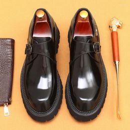 Dress Shoes Italian Patent Leather Mens Handmade Fashion Platform Elegant Genuine Wedding Oxfords Man